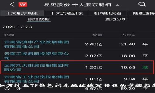 如何纠正TP钱包闪兑地址填写错误的步骤指南